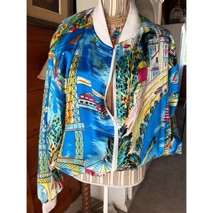 Vintage Bomber Jacket, Paris Scene, Jaqueline Ferar